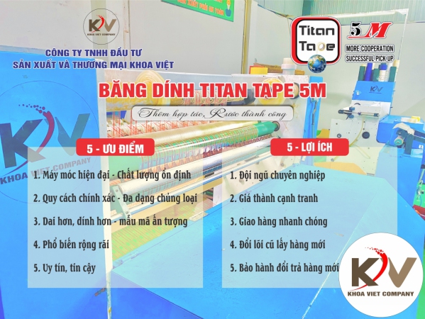 Những Ưu điểm và lợi ích khi sử dụng sản phẩm Titan Tape 5M