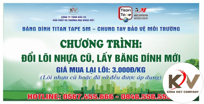 Khoa Việt chung tay bảo vệ môi trường cùng "Titan Tape 5M"